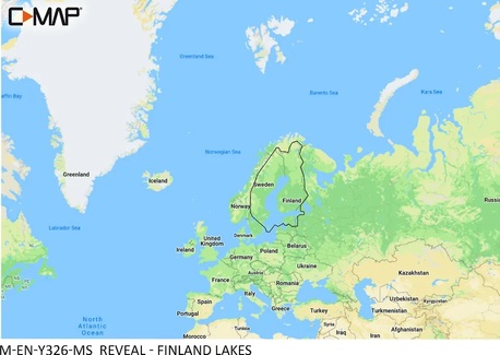 C-Map Reveal Y326 karttakortti, Suomen sisävedet ja merialue C-Map Reveal Y326 karttakortti, Suomen sisävedet ja merialue